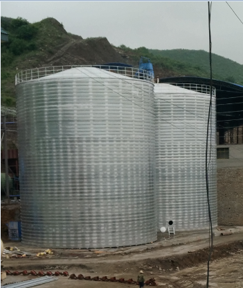 南票粮食钢板仓的安装全过程不用热焊接